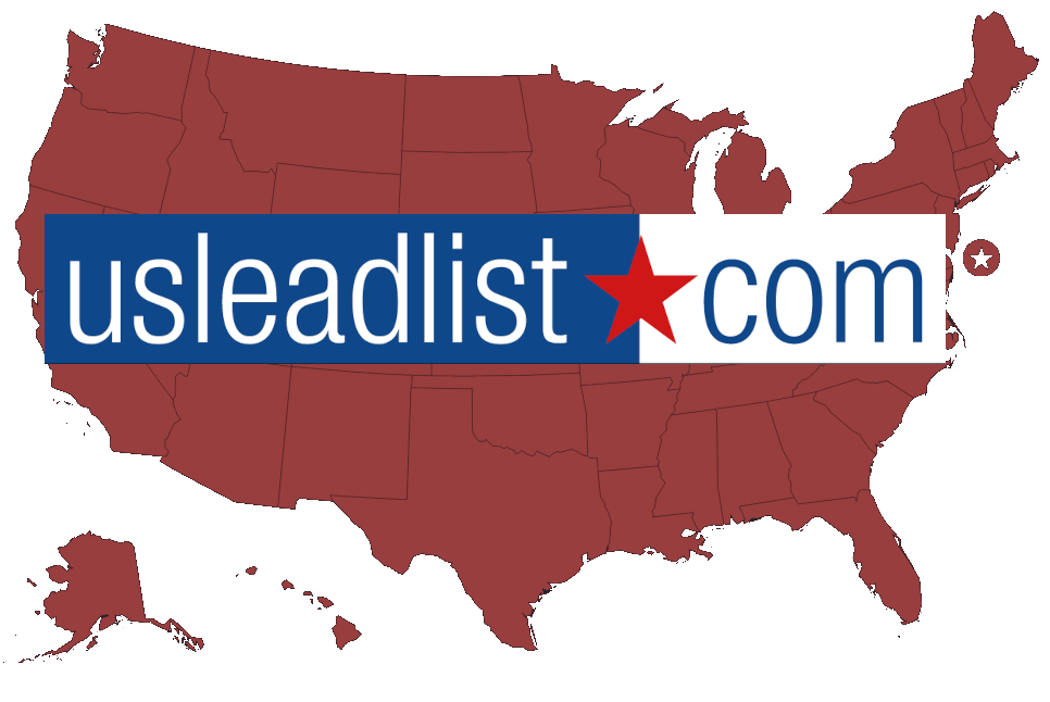 USLeadList map of the United States