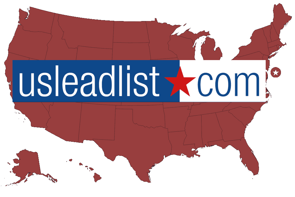 USLeadList map of the United States